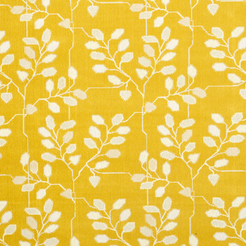 Schumacher x Neisha Crosland Tumble Weed Appliqué Fabric, Buttercup