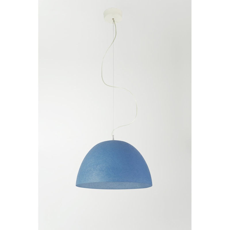 Luna 1 - Light White Dome Pendant, Blue
