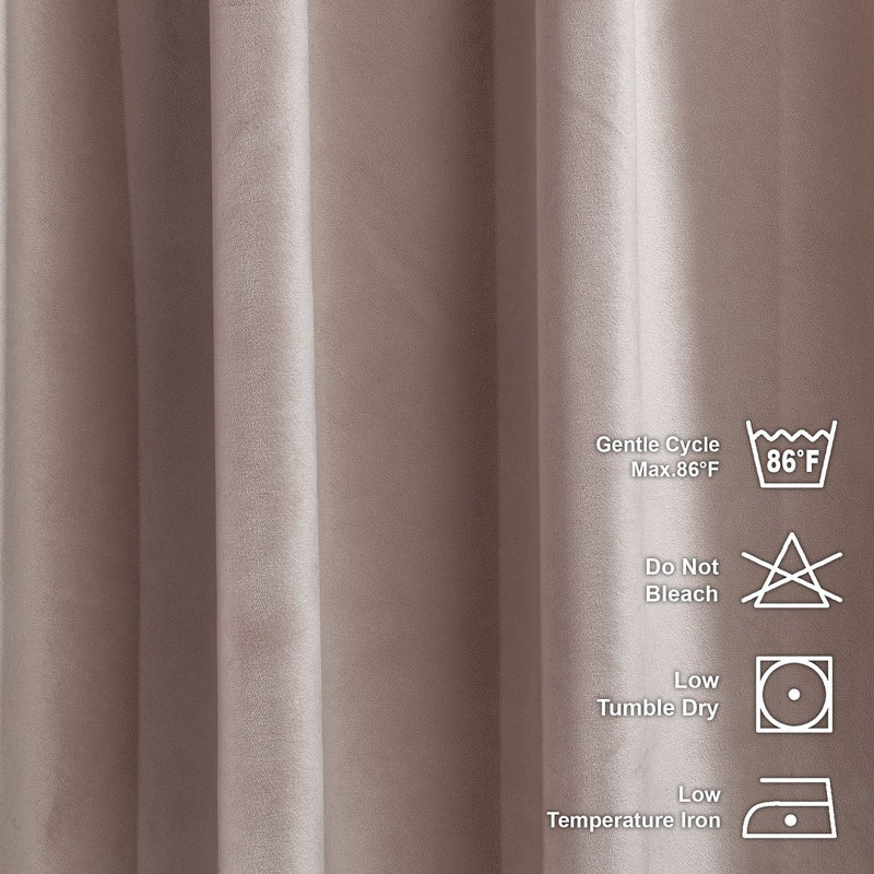 Room Darkening Single Curtain Panel, 65 W x 425 D cm, Salt