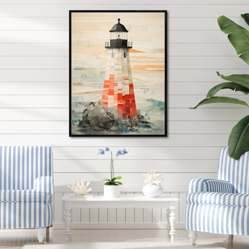 Lumière blanche et rouge encadrée sur toile, Cadre flottant noir, 44" H x 34" W