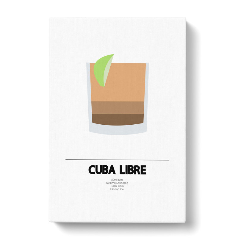 Cuba Libre Cocktail - Wrapped Canvas, 91cm H x 60cm W x 3cm D