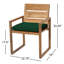 Venice Teak Patio Dining Armchair with Cushion-2076089618