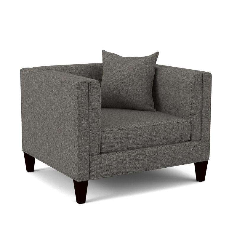 Fauteuil en polyester touffeté l 43 po Banelly, Thrillist Graphite Sustain®