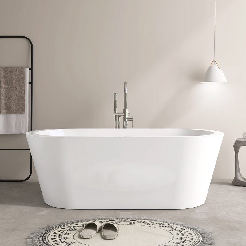 Baignoire de trempage autoportante en acrylique 67 po