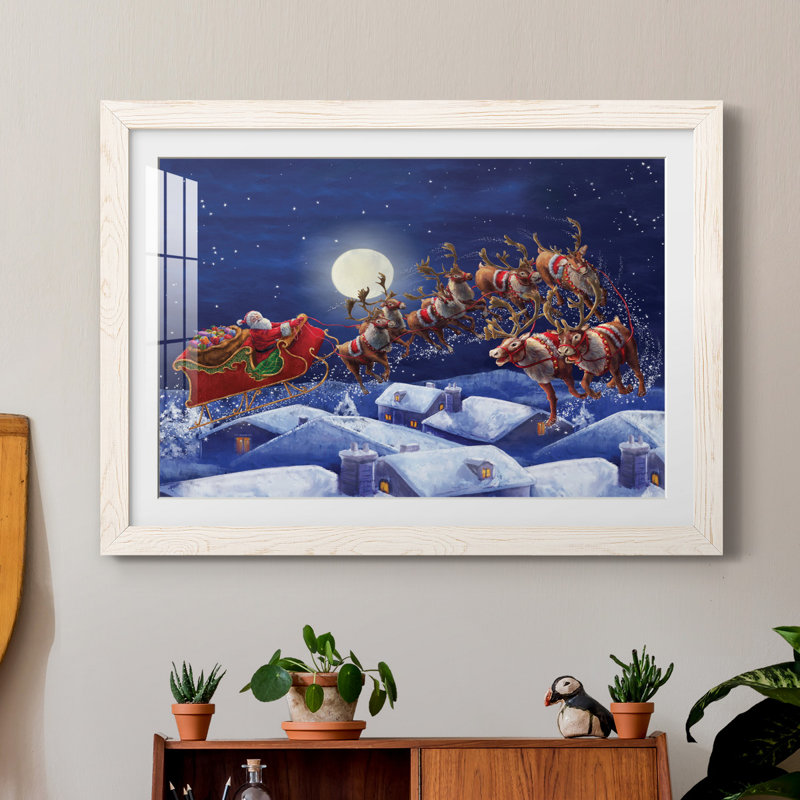 Rooftop Ride - Reproduction d'art graphique sur papier encadré, Cadre blanc, H 37,5 po x l 27,5 po x P 1,5 po