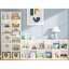 Bibliothèque verticale ou horizontale blanche 71,65 "à 12 cubes pour salon, bureau, chambre à coucher
