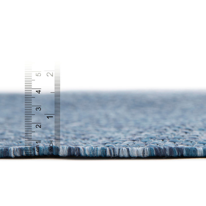 Avaughn Blue Indoor/Outdoor Area Rug, Square 8'