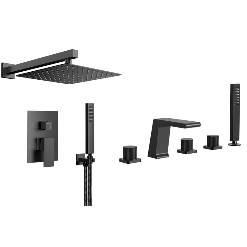 All-In-One Kit with Rough in-Valve, Matte Black