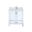 Ensemble de meuble-lavabo blanc l 30 po x P 22 po, plateau en marbre de culture et robinet-1418522825-1418522826