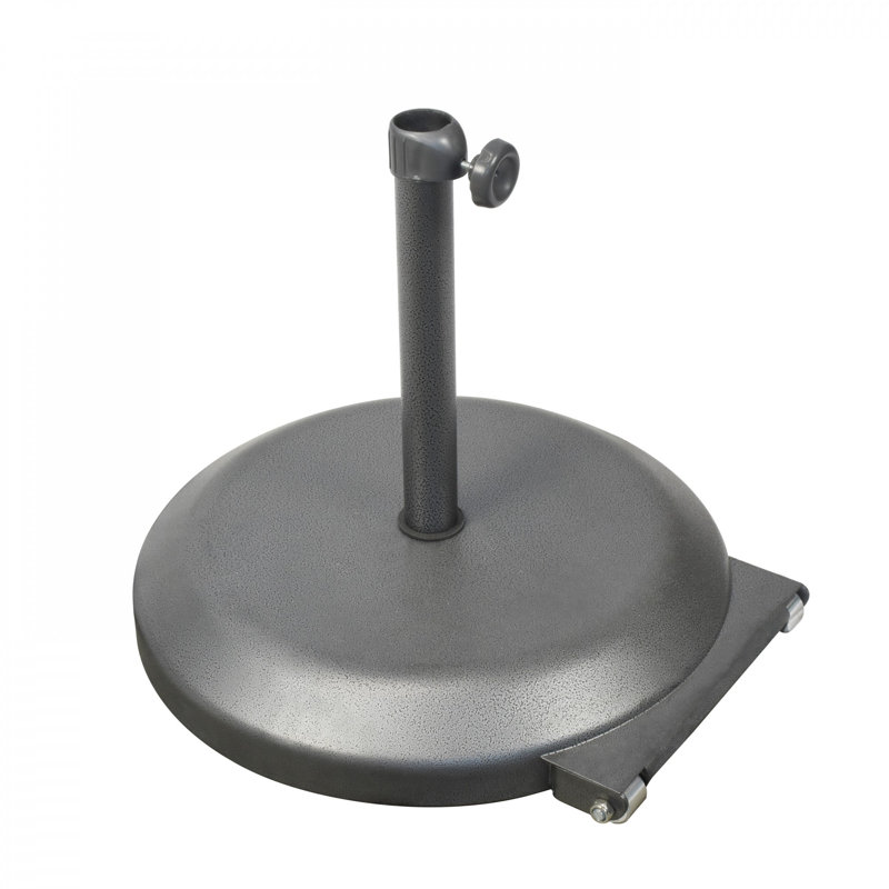 Base de parasol autoportante Onoria, Enduit imitant le métal frappé gris