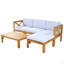 Ensemble de conversation modulaire avec canapé et coussins 5 pièces