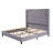 King Dark Gray Extra-Tall Deep Button-Tufted Wingback Upholstered Platform Bed-2144604302-2134472068