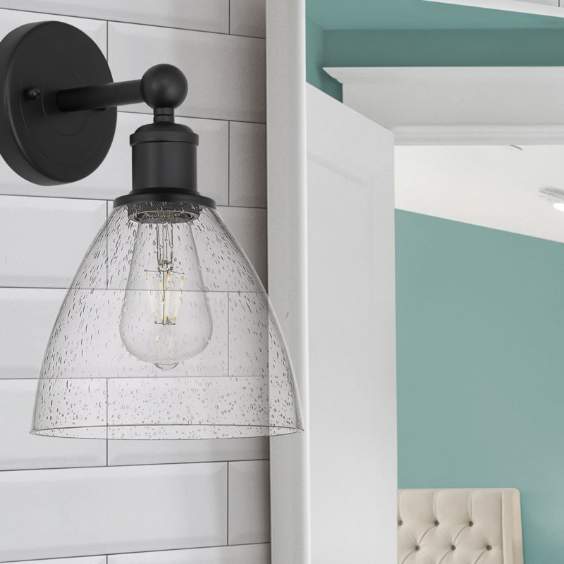 Carmichaels Armed Sconce, Matte Black, Seedy