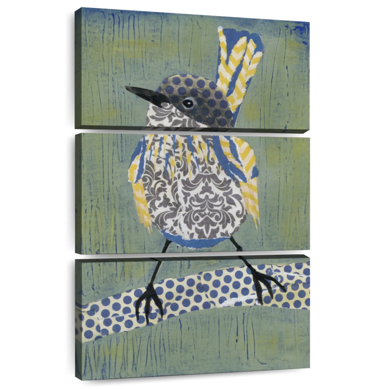 Brampt Patchwork Wren I, 50" H x 32" W