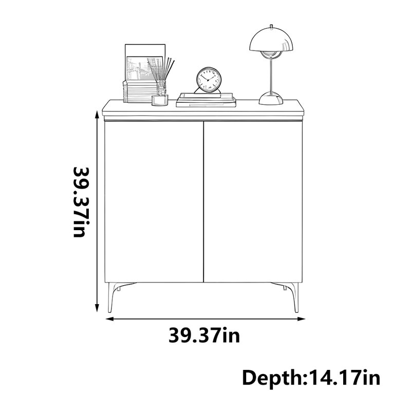 Balnamore, Gray, 39.37" H x 39.37" W x 14.17" D