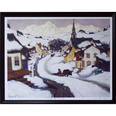 'Village In The Laurentians' by Clarence Gagnon - Framed Art Print Wall Decor