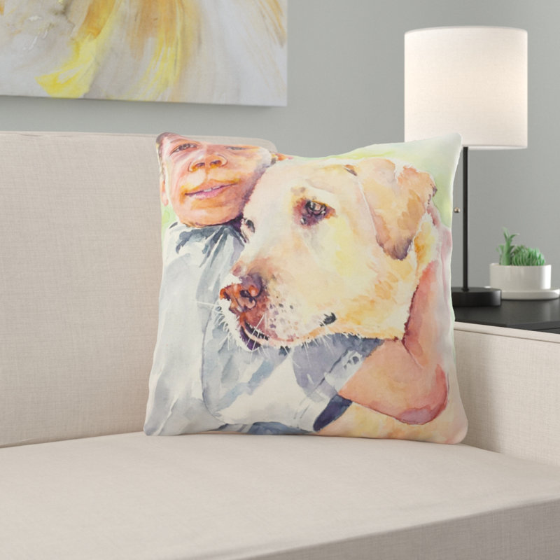 Outdoor Reversible Throw Pillow, Microsuede, Indoor