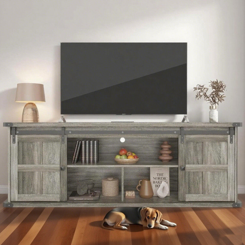 Unfinished TV Stand for TVs up to 78", Grey
