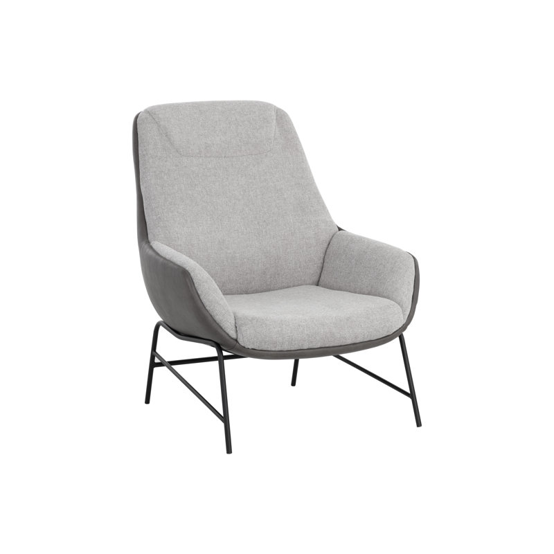 Lounge Chair, Gray Polyester