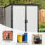 Armoire verrouillable d'extérieur de 5 x 3 pi: remise imperméable en résine pour les vélos, abri de patio protégé, spacieux et polyvalent, offert en masse-117455866