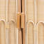 Armoire de rangement bohémienne en rotin naturel à 2 portes
