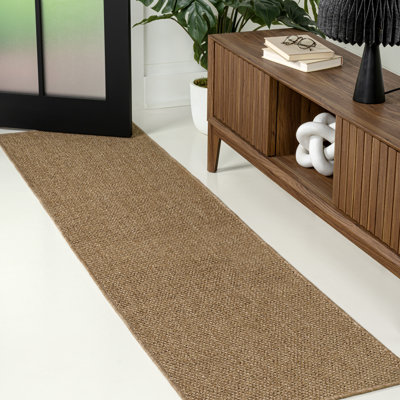 Tapis d'intérieur / extérieur naturel de couleur unie Solana Easy Rustic