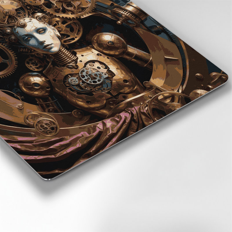 Art mural en métal Sci Fi, H 384 po x l 384 po x P 0,05 po