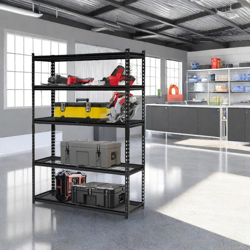 Étagère de garage, étagères utilitaires à 5 niveaux, étagères de rangement robustes