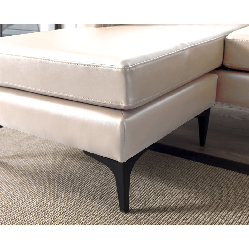 Glenyce Upholstered Sectional, Beige Angora