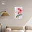 Art floral rose pastel sur toile rose-107411160-107411175