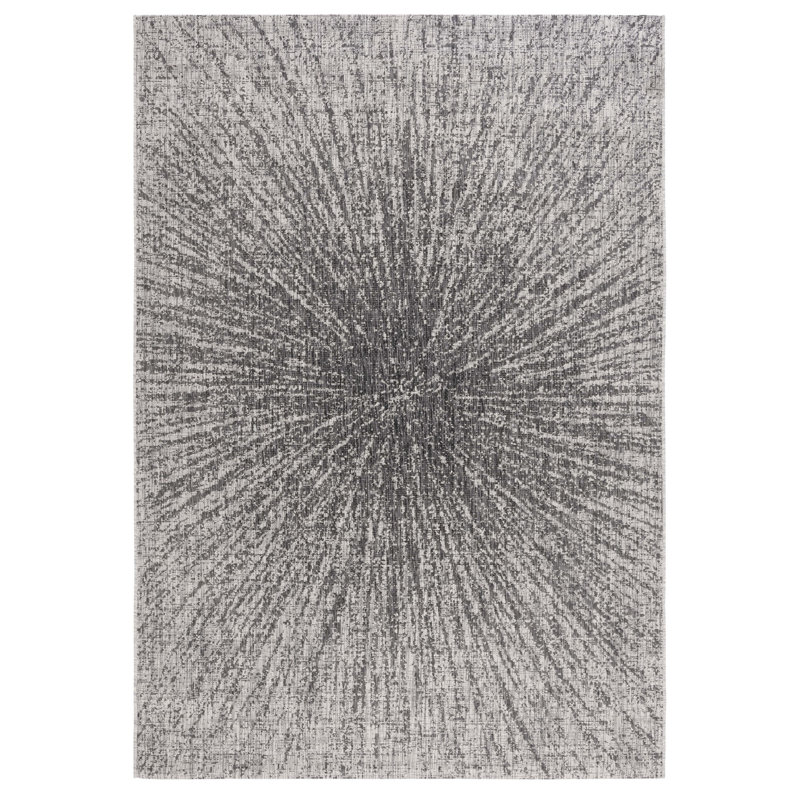 Atiyyah Performance Abstract Indoor/Outdoor Area Rug, Rectangle 6'7" x 9'6"