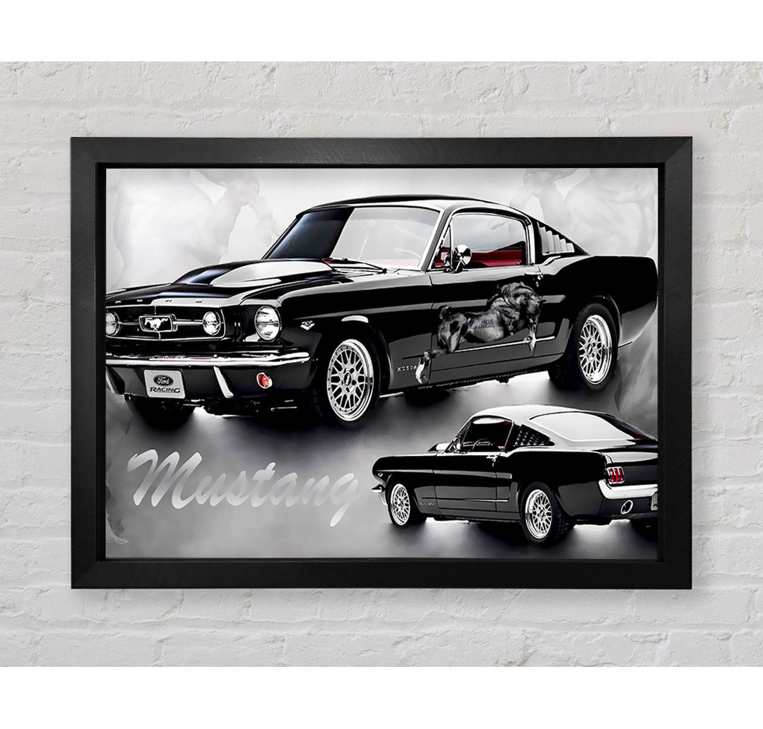 Mustang Fastback 67 Schwarz - Druck