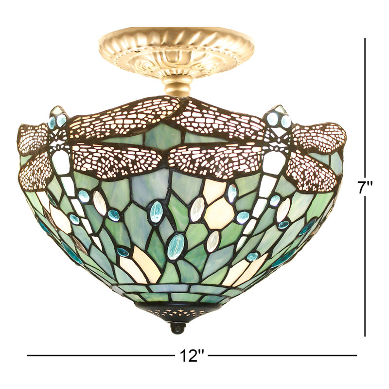 Plafonnier semi-encastré Tiffany