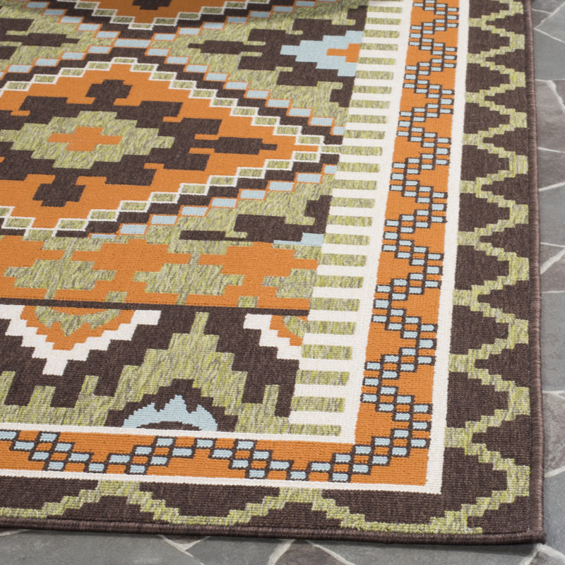 Northpoint Performance Oriental Indoor/Outdoor Area Rug, Square 3'