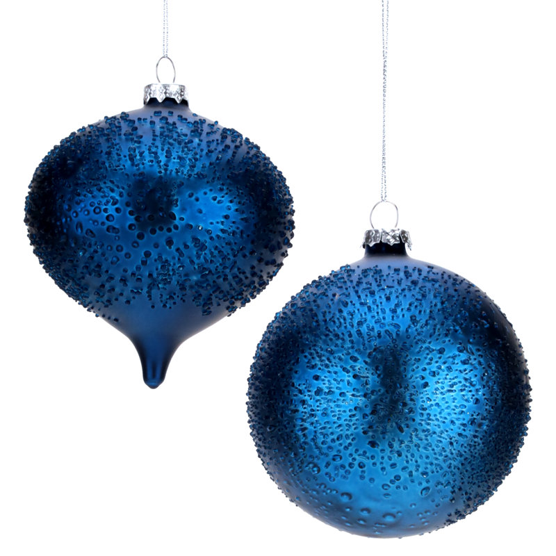 Antique Textured Ornament - 4 Inches  Set Of 6