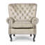 Genuine Leather Upholstered Armchair in Grey