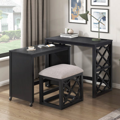 Mackeby's 3-Piece Desks with Stool Set 