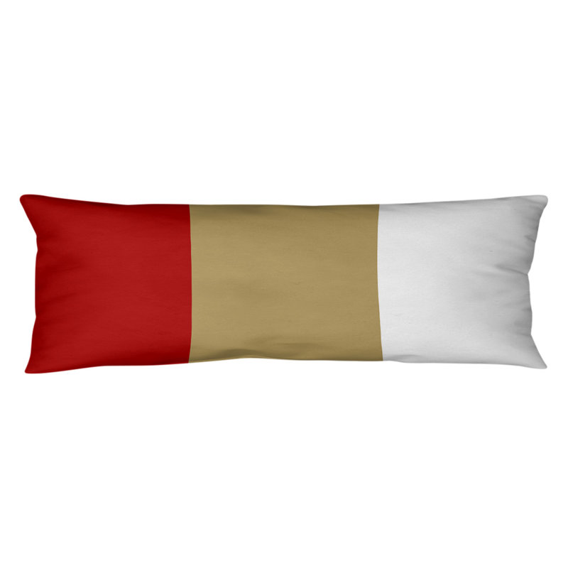 Oreiller de corps en polyester / polyester Arizona Football Stripes, Décoration or, Football San Francisco