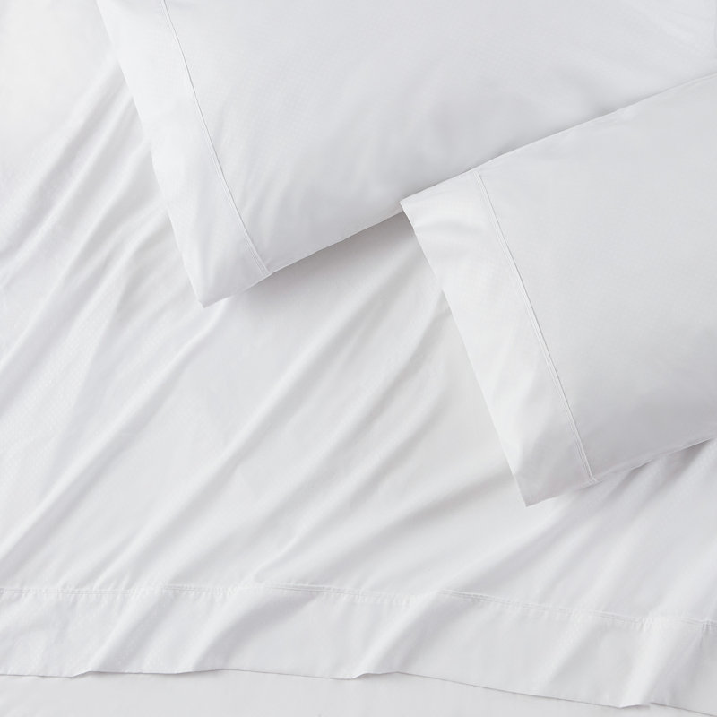 Ultra Soft Microfiber Percale Sheet Set, White, King Sheet Set + 1 Fitted Sheet + 2 Pillowcases
