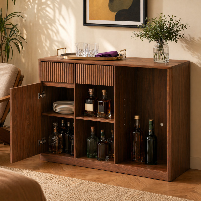 Armoire de bar 51,2 po, Noyer