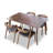 Ashim 4 - Person Solid Wood Solid Wood Top Four Leg Dining Set