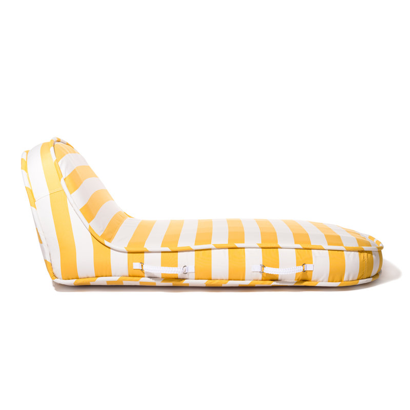Pool Lounger, Yellow/White
