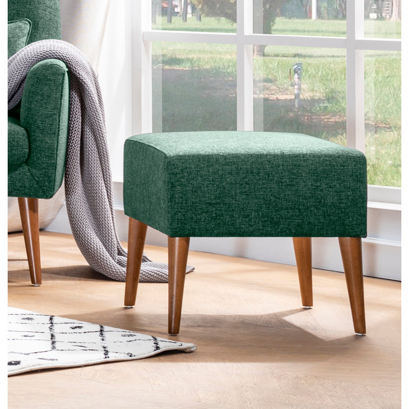 Repose-pieds rectangulaire 19,7 po de large, 100 % lin vert