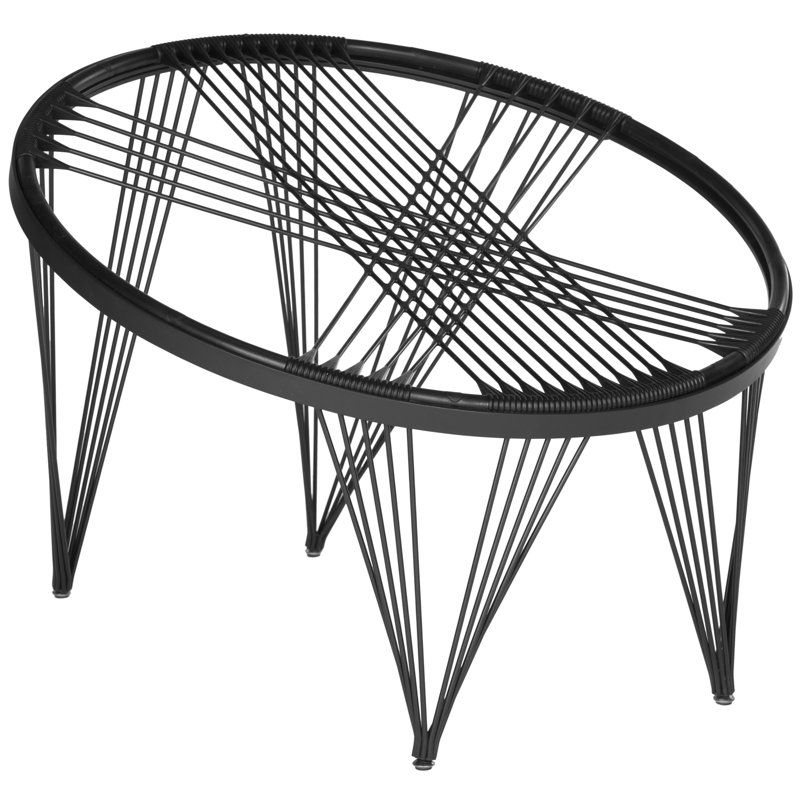Fauteuil Papasan de 36 po de largeur, Noir