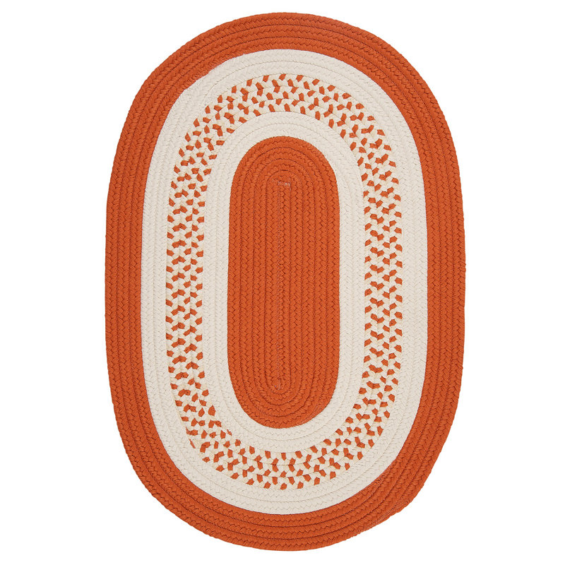 Tapis intérieur / extérieur Crescent - orange, Ovale 9 pi x 12 pi