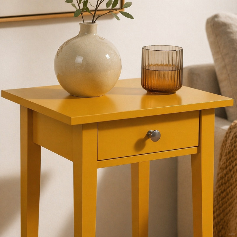 Tables de bout pour chambre à coucher, Jaune