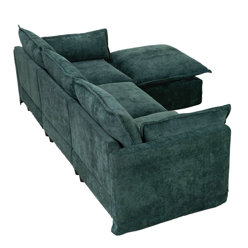 Canapé modulaire 93,31 "pour salon, Vert