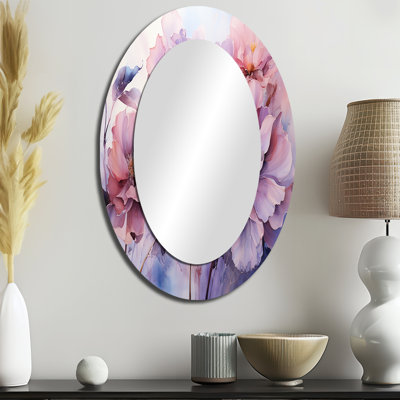 Miroir mural mauve moderne