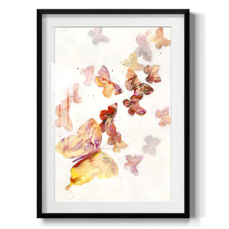 «Red Ochre», reproduction encadrée IV, Papier avec cadre noir, Blanc