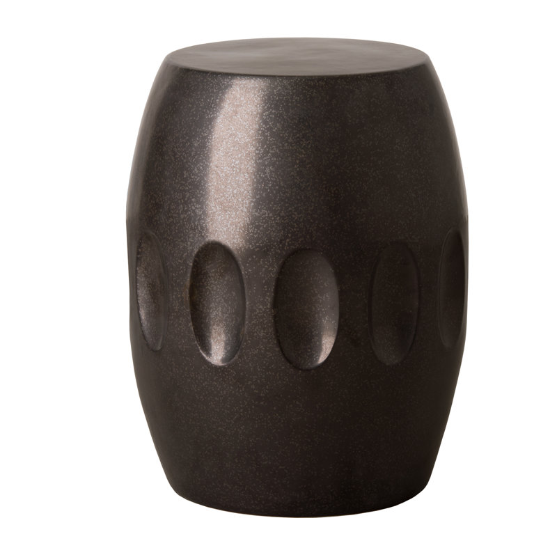 Tabouret de jardin en céramique Kellems, Bronze industriel